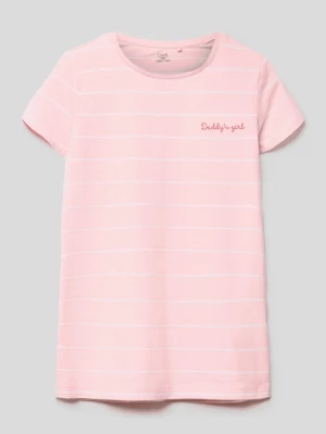 T-shirt ze wzorem w paski model ‘DADDY T-SHIRT’ OVS