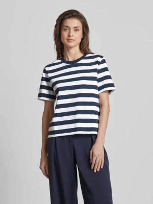 T-shirt ze wzorem w paski model ‘ESSENTIAL’ Selected Femme