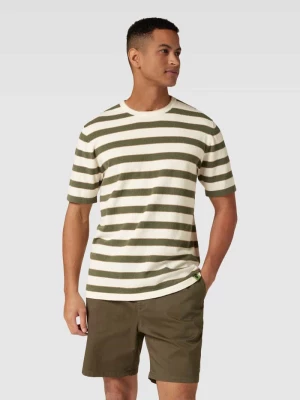 T-shirt ze wzorem w paski model ‘Kyle’ MOS MOSH