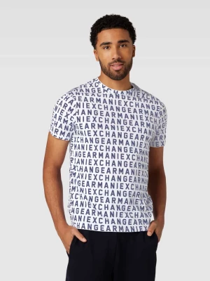 T-shirt ze wzorem z logo Armani Exchange