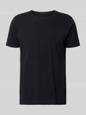 T-shirt ze zrolowanym brzegiem Filippa K Czarny