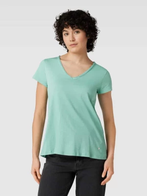 T-shirt ze zrolowanym brzegiem model ‘TULLI’ MOS MOSH