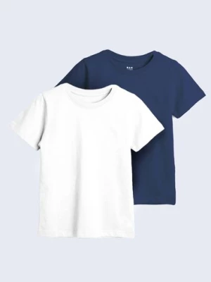 T-shirty dzianinowe biały i granatowy - unisex - Limited Edition