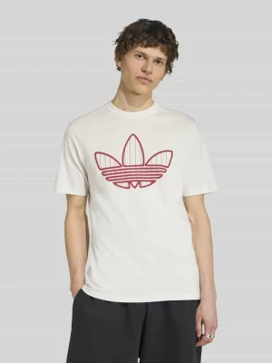 T-shirty o kroju regular fit z czystej bawełny z wyhaftowanym logo adidas Originals Biały
