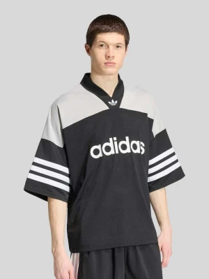 T-shirty oversized z nadruk z logo adidas Originals Czarny