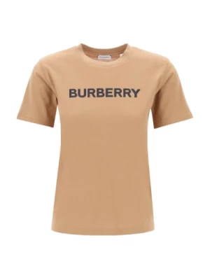 T-shirty z Teksturą Logo Burberry