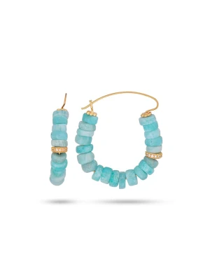 Taboo Pozłacane kolczyki-kreole z kamieniami szlachetnymi rozmiar: onesize