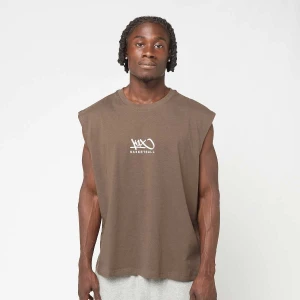 Tag Logo Sleeveless Tee K1X brązowy