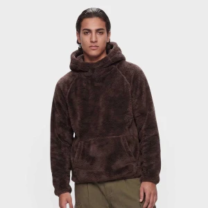 Tag Logo Teddy Hoodie K1X brązowy