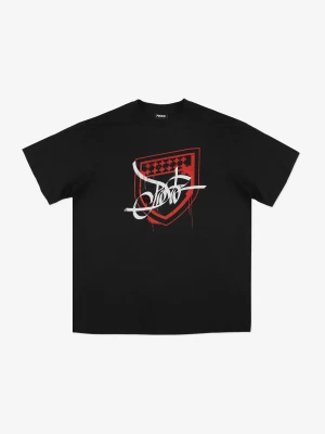 Tagger t-shirt bawełniany czarny Prosto