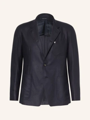 Tagliatore Jedwabna Marynarka O Kroju Slim Fit blau