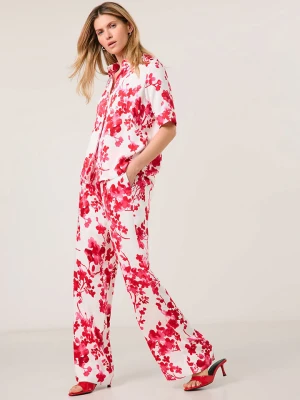 TAIFUN Bluzka w kolorze biało-czerwono-jasnoróżowym rozmiar: 42