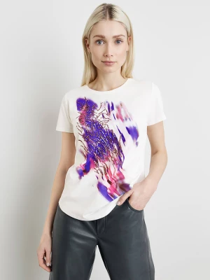 TAIFUN Koszulka w kolorze biało-fioletowym rozmiar: 40