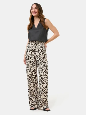 TAIFUN Spodnie w kolorze beżowo-czarnym rozmiar: 42