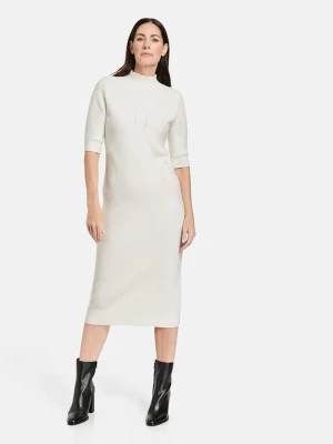 TAIFUN Sukienka dzianinowa w kolorze białym rozmiar: 40
