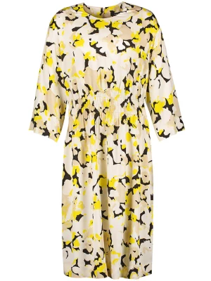 TAIFUN Sukienka w kolorze beżowo-żółto-czarnym rozmiar: 42