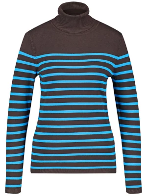 TAIFUN Sweter w kolorze brązowo-niebieskim rozmiar: 40