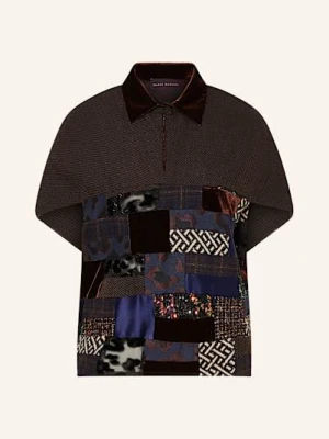 Talbot Runhof Bluzka Z Mieszanki Materiałów braun