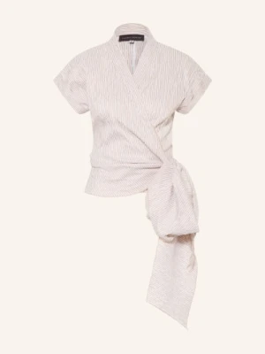 Talbot Runhof Bluzka Z Wiązaniem beige