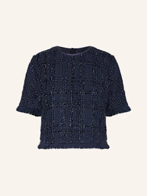 Talbot Runhof Koszulka Z Bouclé Z Błyszczącą Przędzą blau