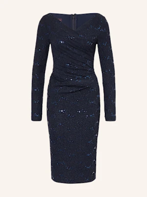 Talbot Runhof Sukienka Koktajlowa Z Cekinami blau