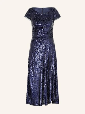 Talbot Runhof Sukienka Koktajlowa Z Cekinami blau