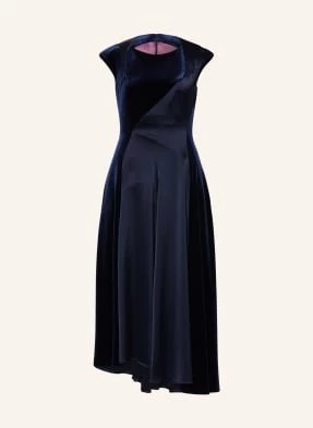 Talbot Runhof Sukienka Koktajlowa Z Mieszanki Materiałów blau