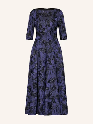 Talbot Runhof Sukienka Koktajlowa Z Rękawami 3/4 I Cekinami blau
