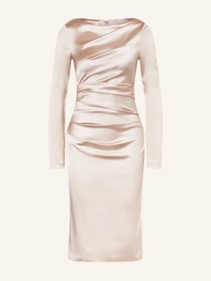 Talbot Runhof Sukienka Koktajlowa Z Satyny beige