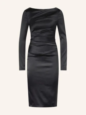 Talbot Runhof Sukienka Koktajlowa Z Satyny schwarz
