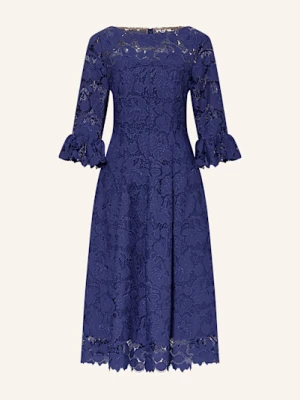 Talbot Runhof Sukienka Z Dziurkowanej Koronki lila