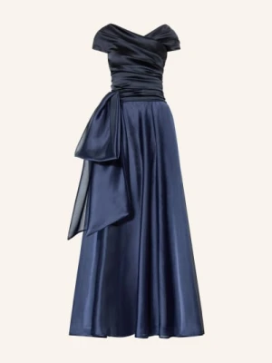 Talbot Runhof Suknia Wieczorowa Z Mieszanki Materiałów blau