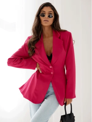 Taliowana długa marynarka TORI - fuksjowa  magmac 