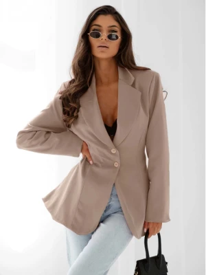 Taliowana długa marynarka TORI - mocha mousse  magmac 