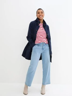 Taliowana krótka parka bawełniana ze stójką bonprix