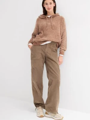 Taliowana krótka parka bawełniana ze stójką bonprix