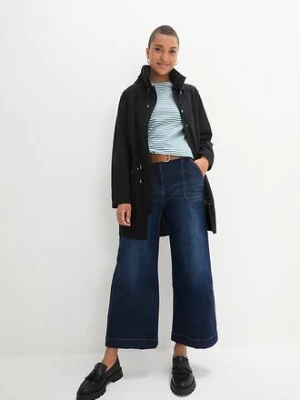 Taliowana krótka parka bawełniana ze stójką bonprix