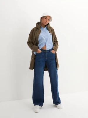 Taliowana krótka parka bawełniana ze stójką bonprix