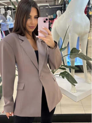 Taliowana marynarka z wiskozy SINTIA - cappuccino  magmac 