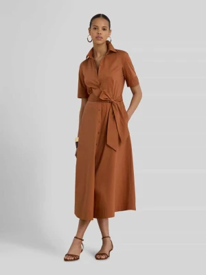 Taliowana sukienka casualowa z mieszanki bawełny Lauren Ralph Lauren