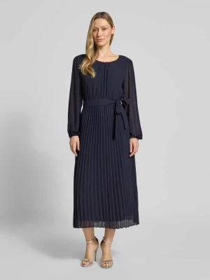 Taliowana sukienka casualowa z paskiem w talii do wiązania s.Oliver BLACK LABEL