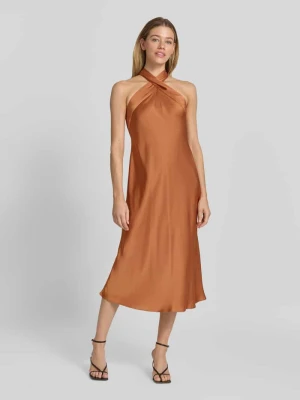 Taliowana sukienka koktajlowa z detalem taśmy do wiązania Lauren Ralph Lauren