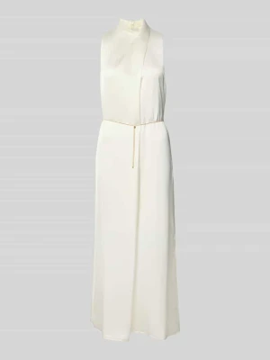 Taliowana sukienka koktajlowa z łańcuszkiem w talii Model 'KEWINA' HUGO