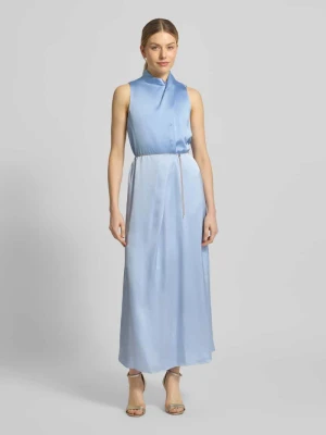 Taliowana sukienka koktajlowa z łańcuszkiem w talii Model 'KEWINA' HUGO