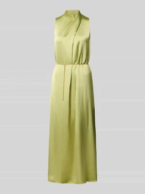 Taliowana sukienka koktajlowa z łańcuszkiem w talii Model 'KEWINA' HUGO