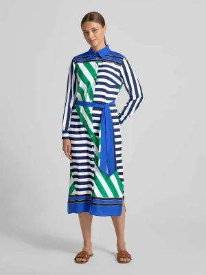 Taliowana sukienka koszulowa z kołnierzykiem koszulowym model 'FAYELLA' Lauren Ralph Lauren