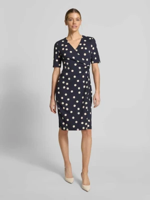 Taliowana sukienka midi w kopertowym stylu s.Oliver BLACK LABEL