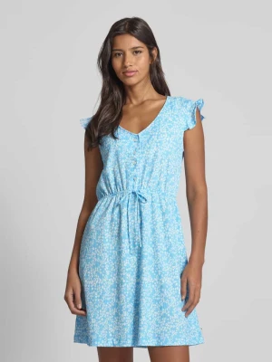 Taliowana sukienka midi ze wzorem na całej powierzchni Tom Tailor Denim