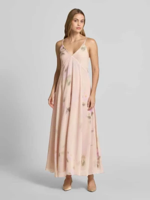 Taliowana sukienka wieczorowa z dekoltem w serek MAX&Co.