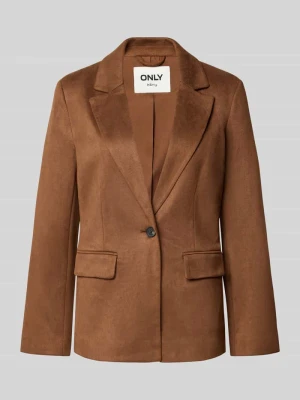 Taliowany krótki żakiet z kołnierzem z połami model 'ADDI' Only Camel